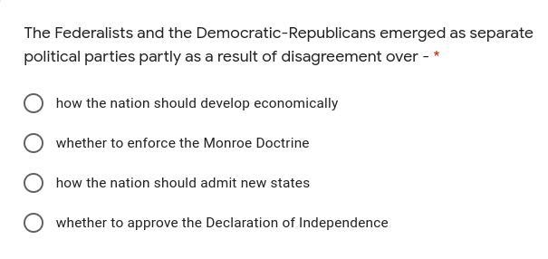 The Federalists and the Democratic-Republicans emerged as separate political parties-example-1