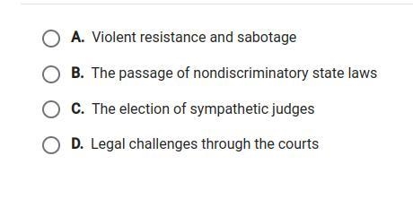 Which tactic was primarily used by the civil rights movement in the 1950s and 1960s-example-1