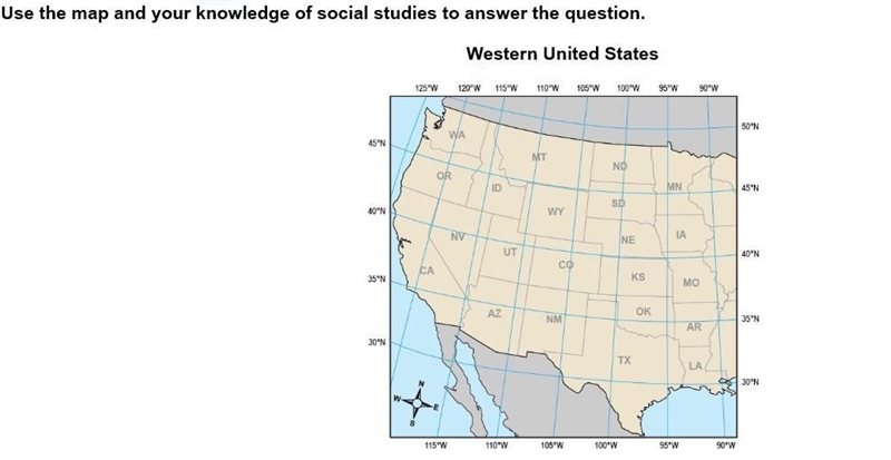 A person moving along which latitude line would most likely travel through Louisiana-example-1