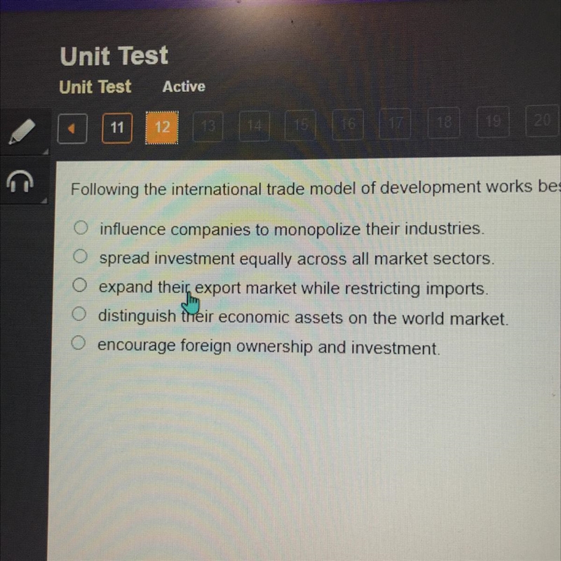 Following the international trade model of development works best when countries are-example-1