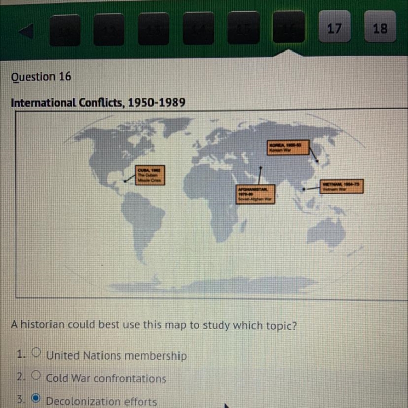 A historian could best use this map to study which topic?-example-1