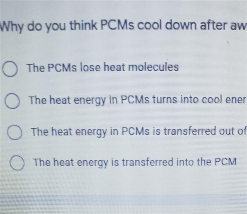 Why do you think PCMS cool down after a while​-example-1