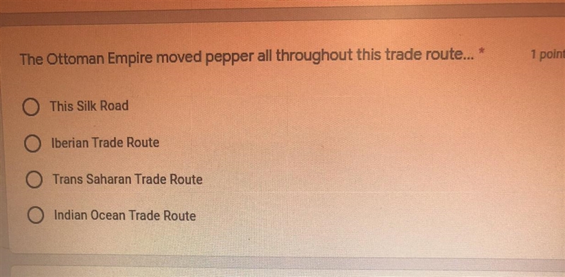 What route did the Ottoman Empire moved pepper through?-example-1