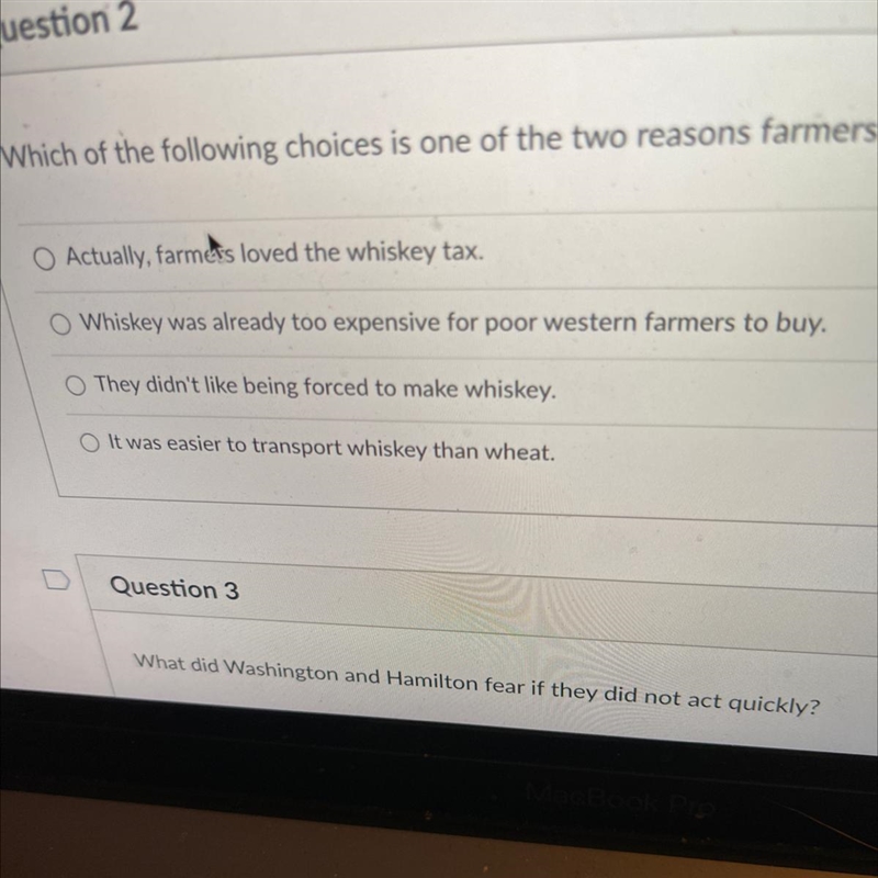 Which of the following choices is one of the two reasons farmers were angry with the-example-1