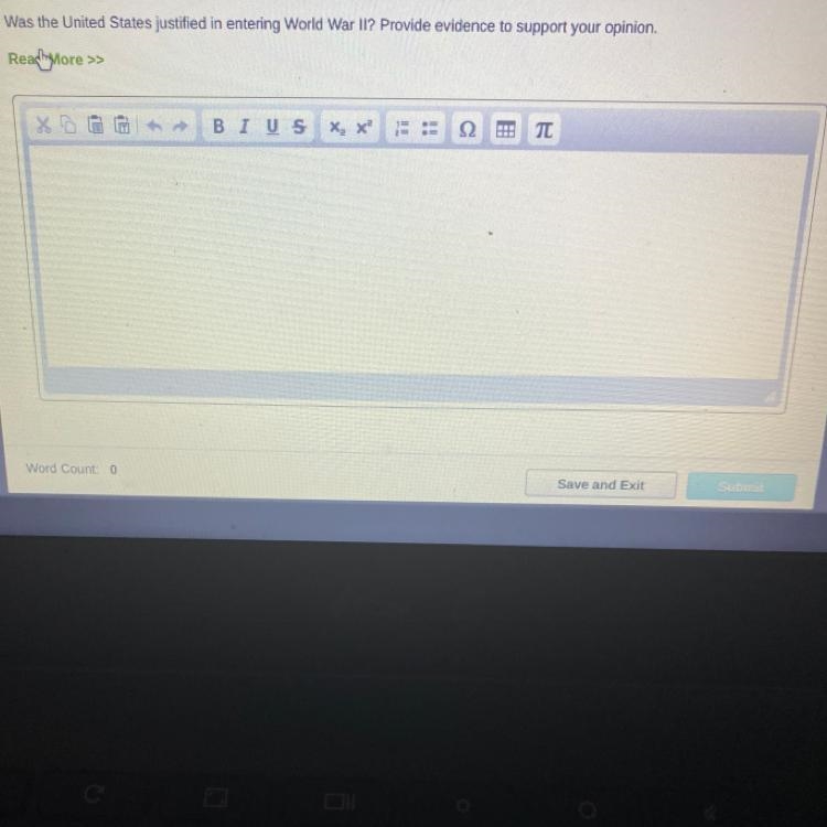 Was the United States justified in entering World War Il? Provide evidence to support-example-1