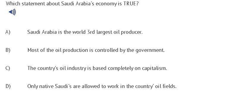 Which statement about Saudi Arabia's economy is TRUE?-example-1