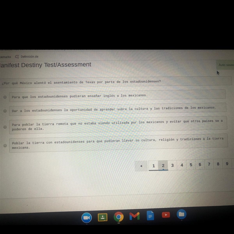 ¿Por qué México alentó el asentamiento de Texas por parte de los estadounidenses? Para-example-1