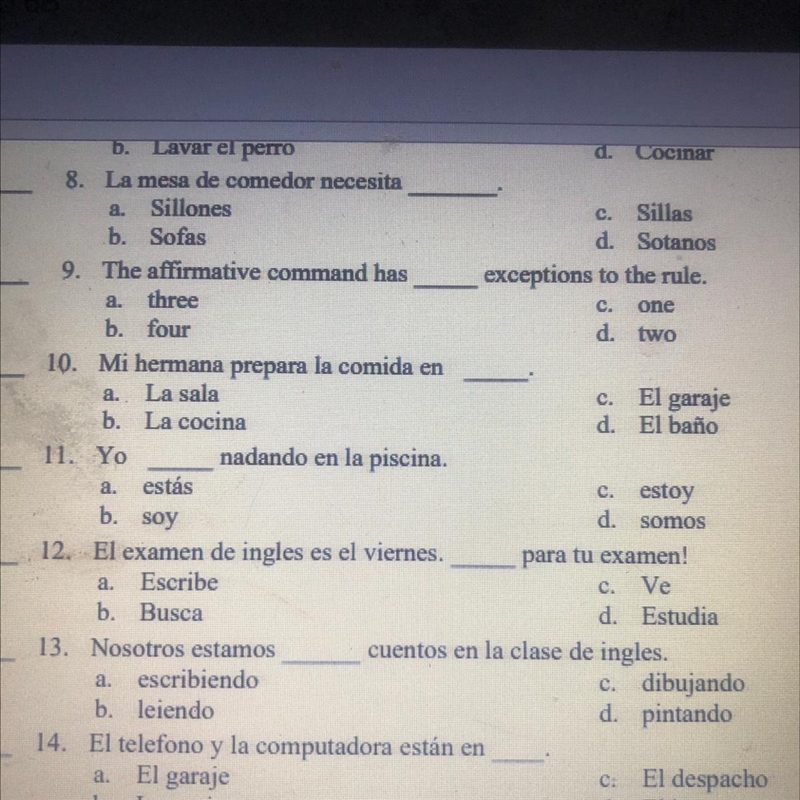 For those fluent in Spanish, please answer number 9 only!-example-1