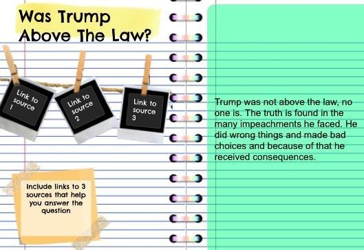 (civics) Was Trump above the law? Please provide proper answers, this is due tomorrow-example-1