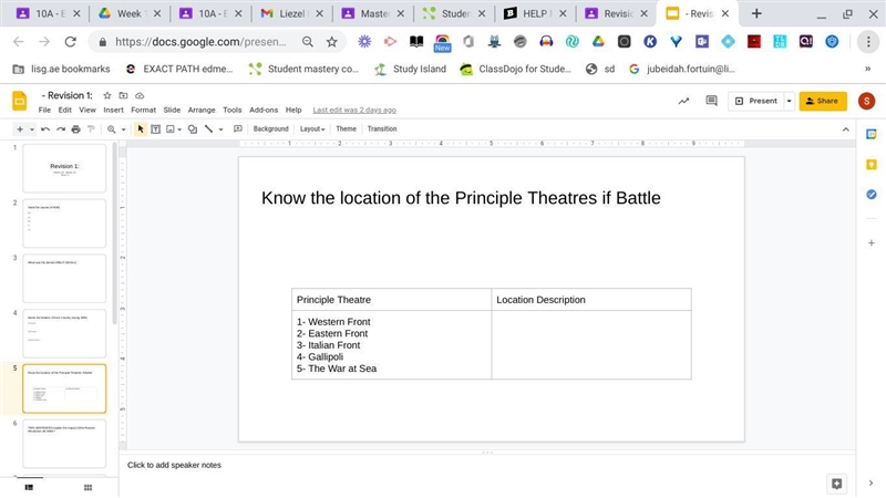 The location of the Principle Theatres if Battle-example-1