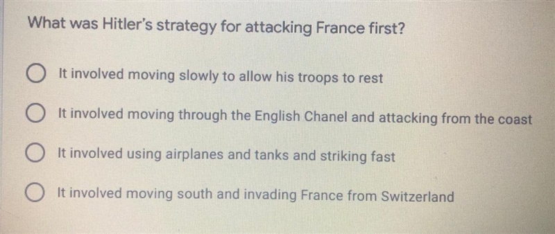 What was Hitler’s strategy for attacking France First?-example-1