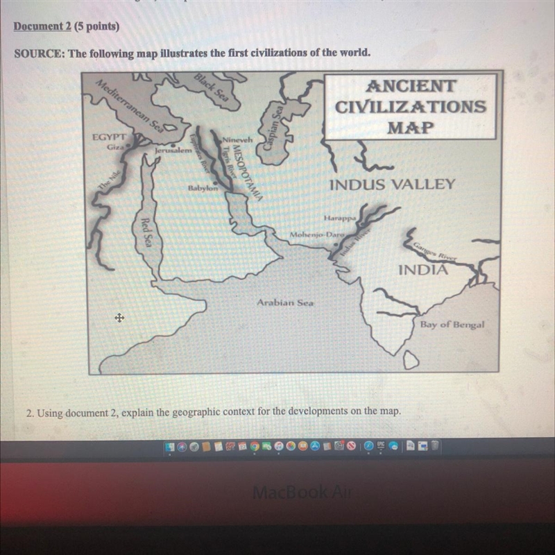 2. Using document 2, explain the geographic context for the developments on the map-example-1