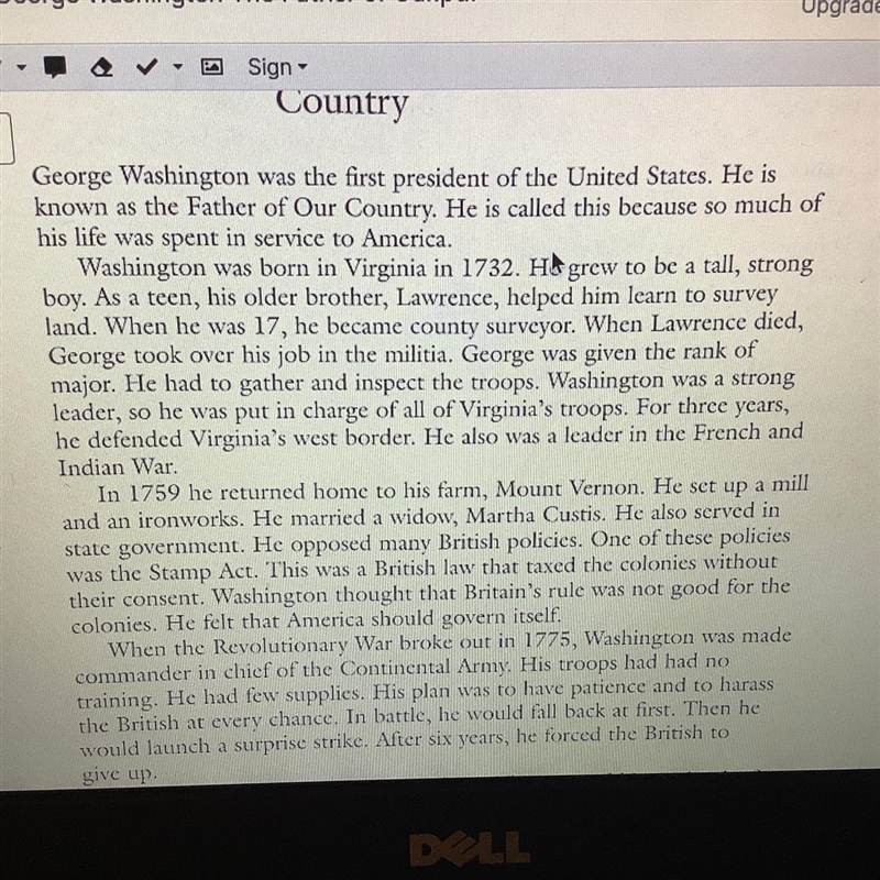 1. Washington served as president for A. Four years B. Eight years C. Twelve years-example-1