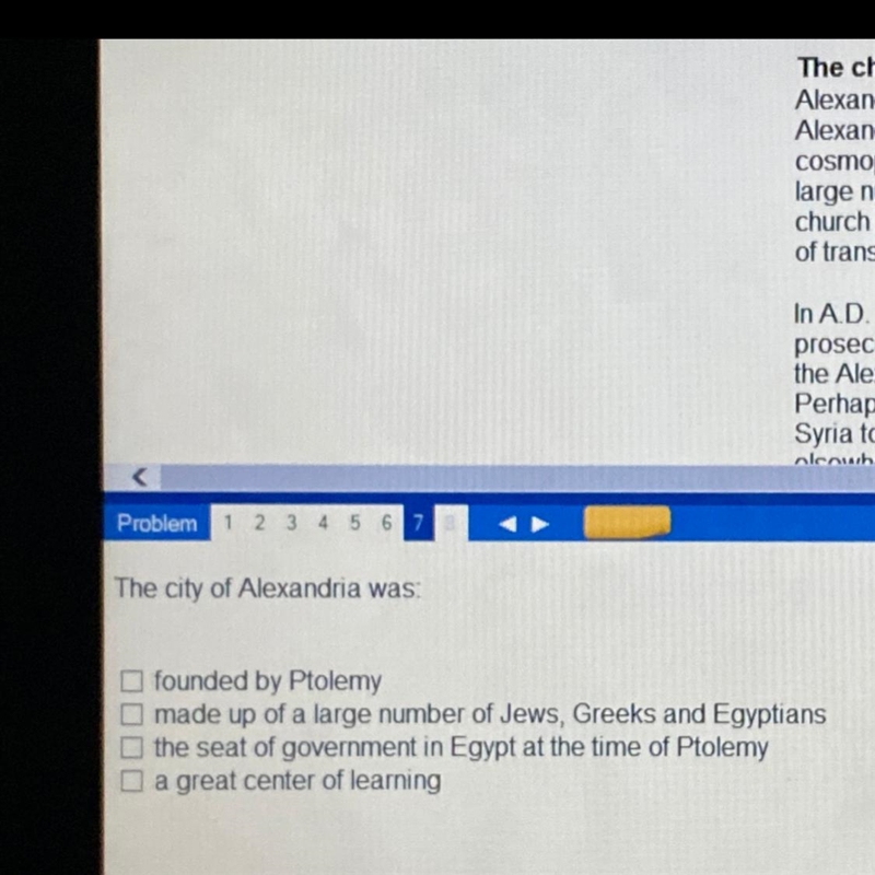 The city of alexandria was(multiple choice)-example-1