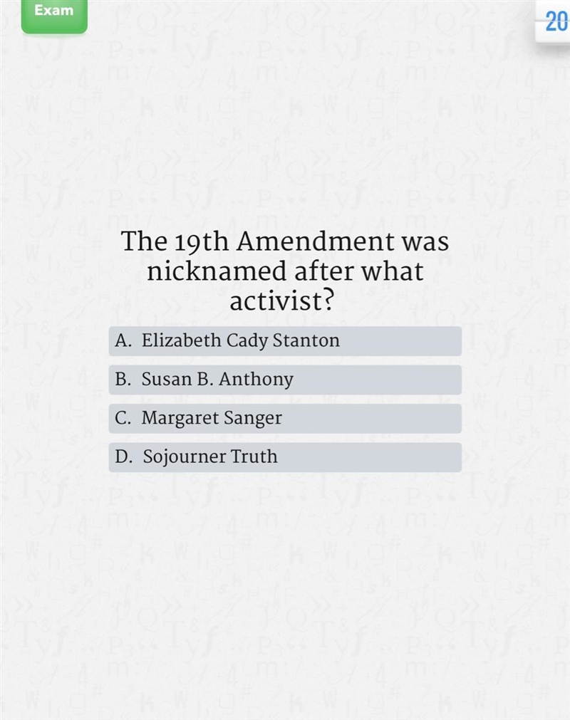 The 19th amendment was nicknamed after what activist?-example-1