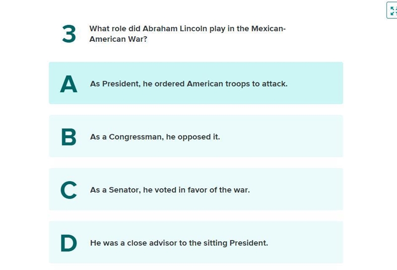 What role did Abraham Lincoln play in the Mexican-American War?-example-1