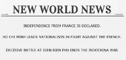 What event does the headline describe? A.the Vietnamese independence movement B.the-example-1