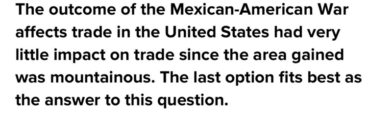 The map above shows the area of land known as the Mexican Cession. How did the outcome-example-1