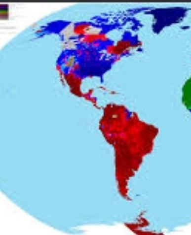 Find or draw a blank map of North and South America. Research the locations of Catholic-example-1