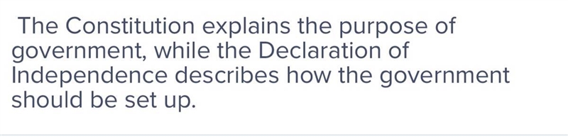 Which statement correctly describes the difference between the Declaration of Independence-example-1