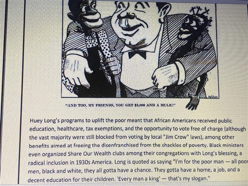 Based on source 9 how did Long's programs help the African American population of-example-1