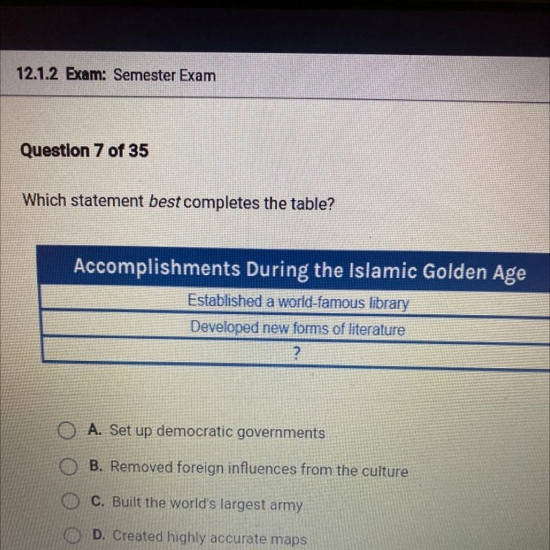 Which statement best completes the table?-example-1