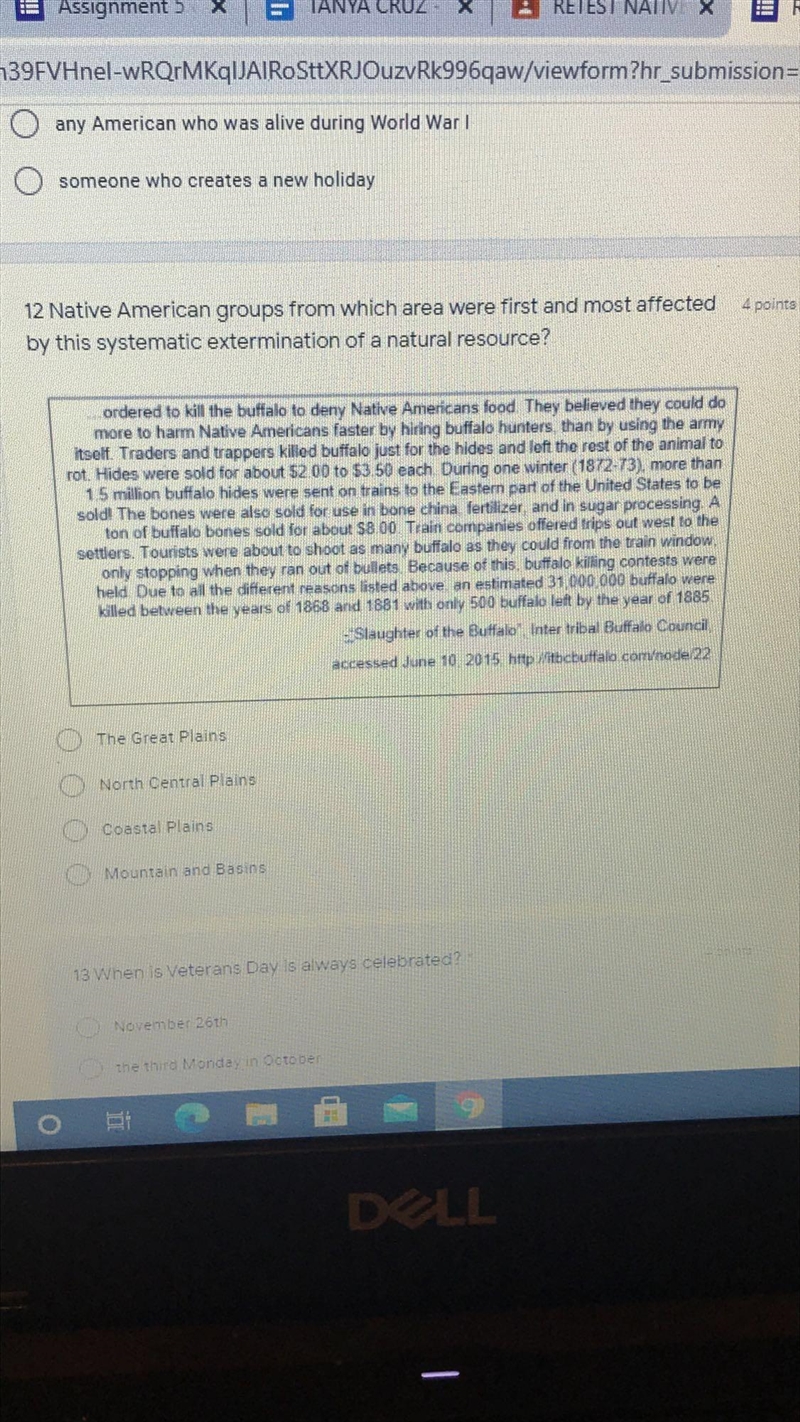 (7th grade history) Native american groups from which area were first and most affected-example-1