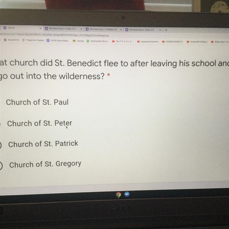 What church did st Benedict flee?-example-1