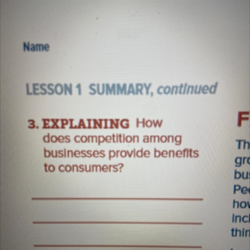 Explaining: how does competition among businesses provide benefits to consumers-example-1