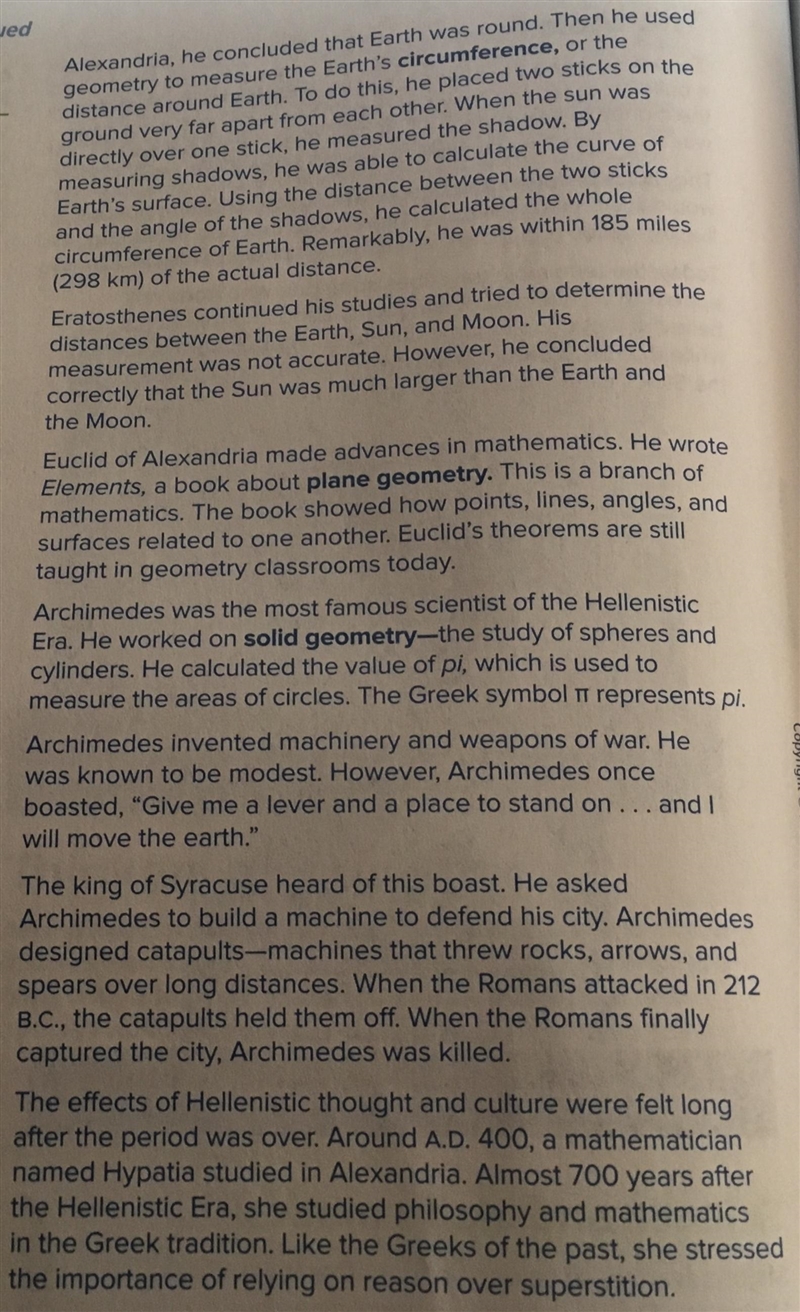 Plssssssss Help!!! Think about the plane geometry of Euclid and solid geometry of-example-2