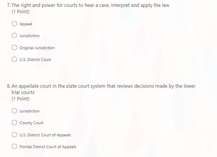 Question 7 and 8, and 9 and 10!! of judicial branch tell the answers if u know please-example-1