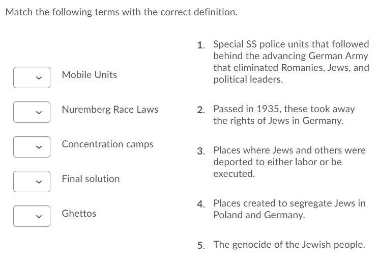 Match the following terms with the correct definition.-example-1