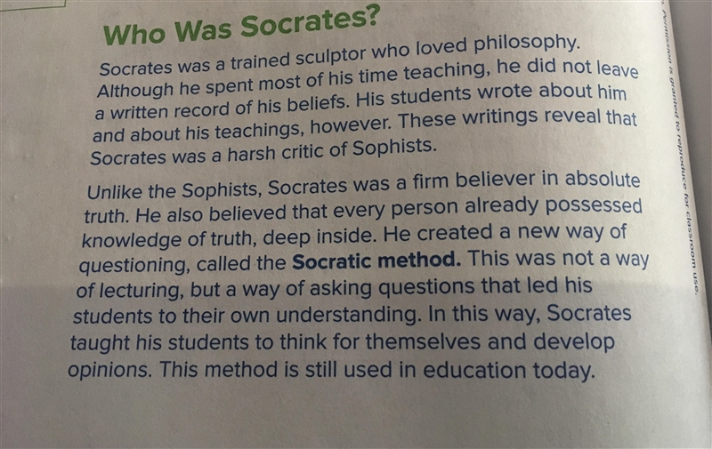 Plssssssss Help!!!! Fill in the chart to compare Socrates with the Sophists.-example-2