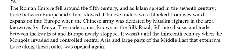 Which statement is true about the Mongol empire? A.Without access to European markets-example-1