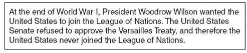 This refusal by the Senate to approve the treaty is an example of... international-example-1