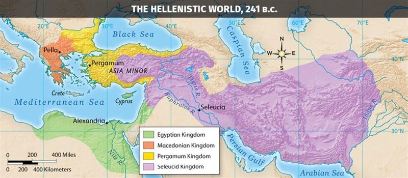 Alexandria, the center of Hellenistic culture, became part of what kingdom? A Pergamum-example-1