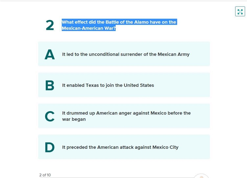 What effect did the Battle of the Alamo have on the Mexican-American War?-example-1