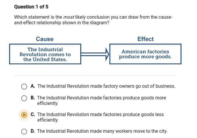 Which statement is the most likely conclusion you can draw from the cause and effect-example-1