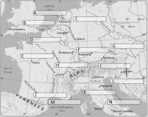 HELP PLEASE ASAP Label all of the following on the map below or fill in the list below-example-1