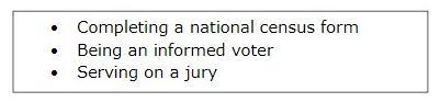 The bulleted actions above are indentified as- instances of civil disobedience requirements-example-1