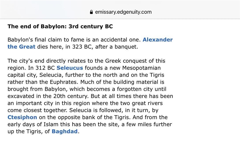 Starting in 1600 BC, describe the groups who controlled Babylon and how each group-example-2