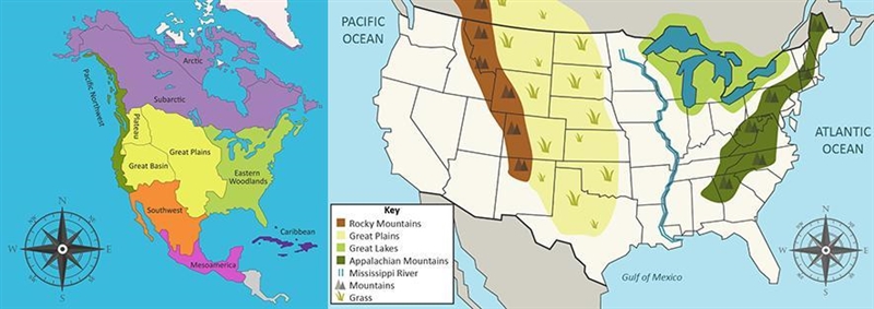 Compare the two maps. Which geographical feature formed the western boundary of the-example-1