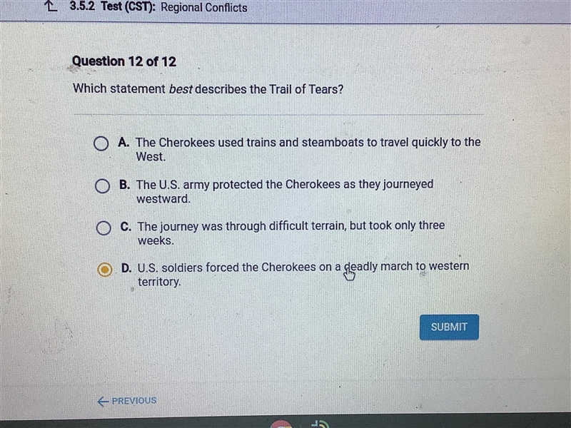 Helpp plsss: which statement best describes the trail of tears-example-1