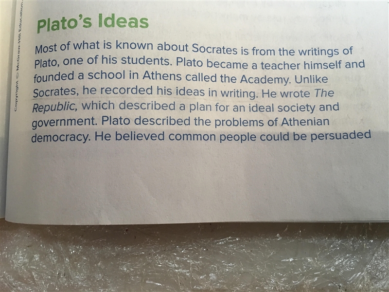 Plssssssss Help!!!!! How are Platos divisions different from Athenian democracy?-example-1