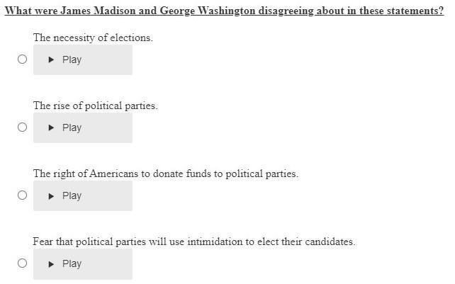 14) What were James Madison and George Washington disagreeing about in these statements-example-2