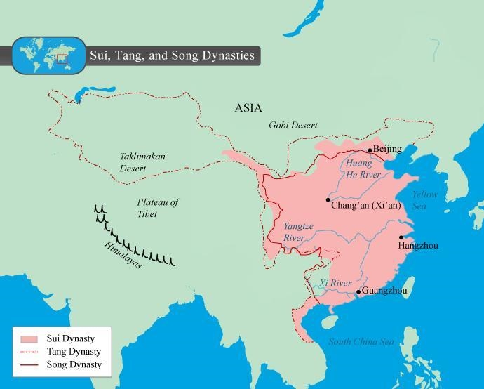 Note that neither the Han dynasty nor the Tang dynasty started out occupying as much-example-1