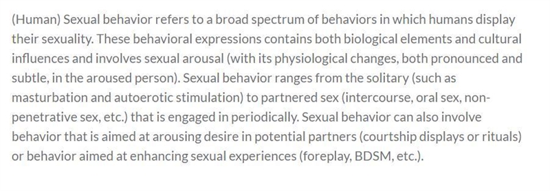 Define sexual behavior​-example-1