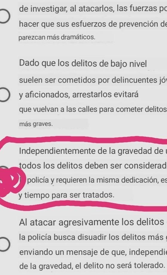 Which argument logically best supports the idea that police officers should target-example-1