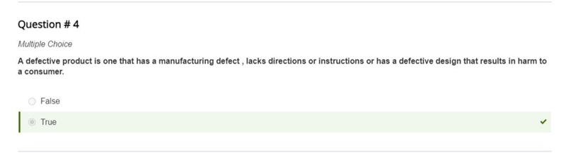 A defective product is one that has a manufacturing defect, lacks directions or instructions-example-1