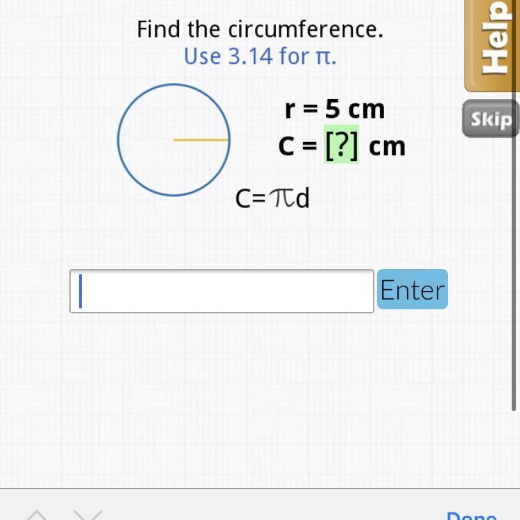 Find the circumference use 3.14 for pie-example-1